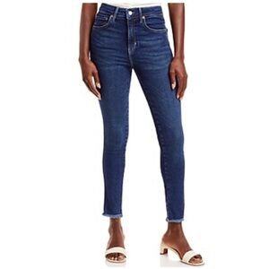 Free People We The Free Medium Wash Frayed Hem Skinny Jean Jeggings Size 24